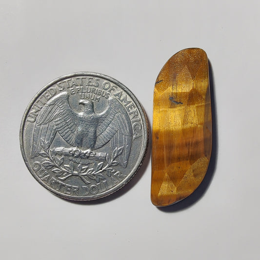 Rose Cut Tiger Eye gemstone cabochon - natural crystal healing stone for jewelry making by Gemivra
