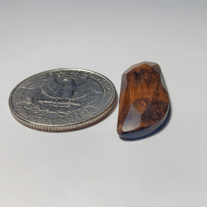 Rose Cut Tiger Eye gemstone cabochon - natural crystal healing stone for jewelry making by Gemivra