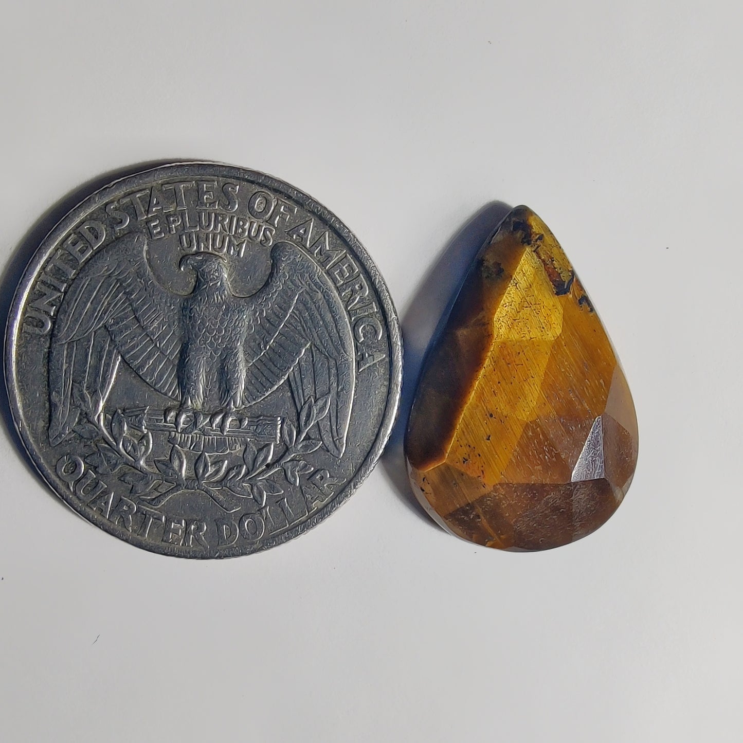 Rose Cut Tiger Eye gemstone cabochon - natural crystal healing stone for jewelry making by Gemivra