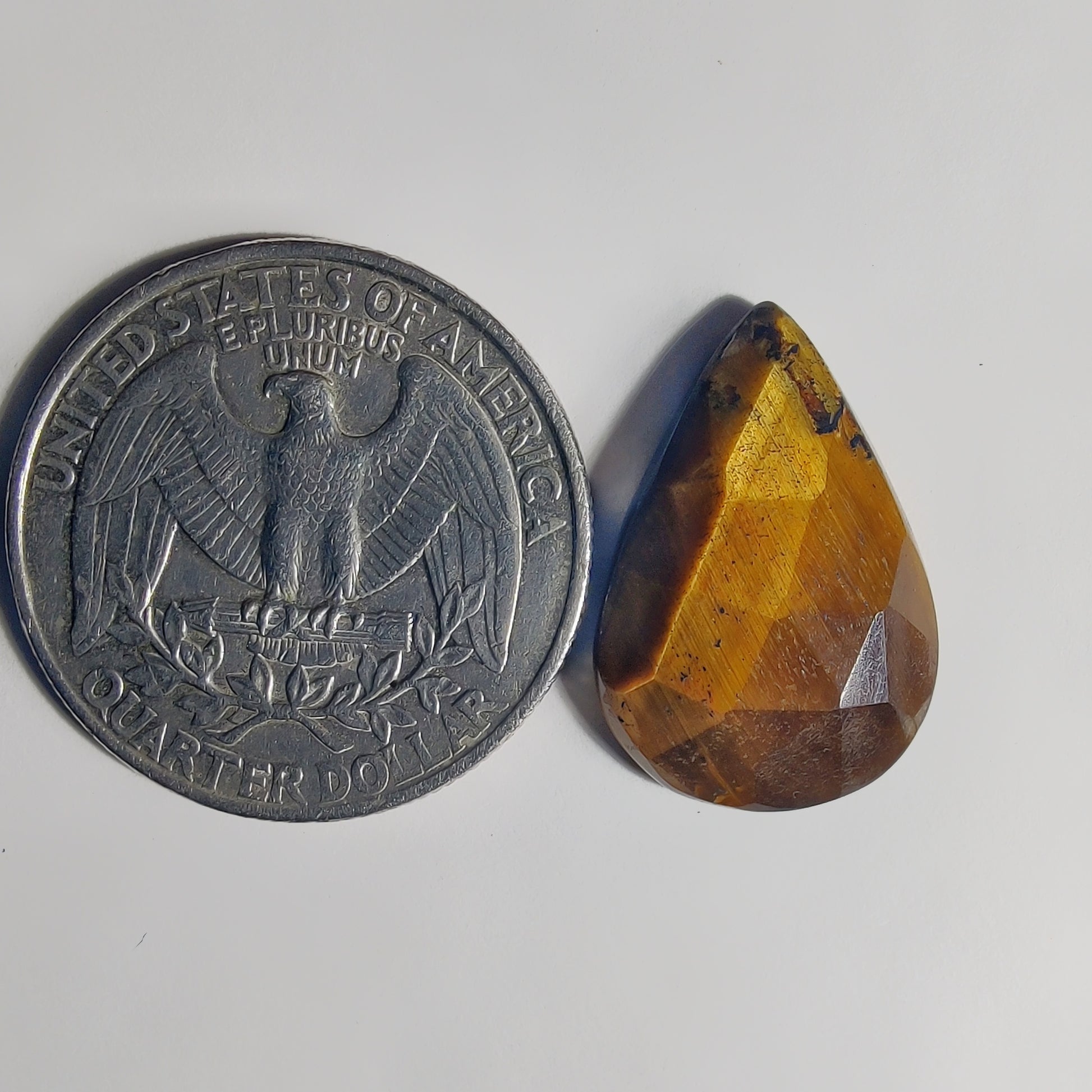 Rose Cut Tiger Eye gemstone cabochon - natural crystal healing stone for jewelry making by Gemivra