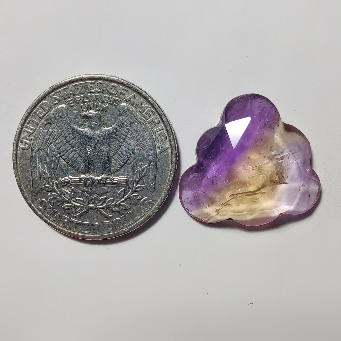 Rose Cut Ametrine Cloud gemstone cabochon - natural crystal healing stone for jewelry making by Gemivra