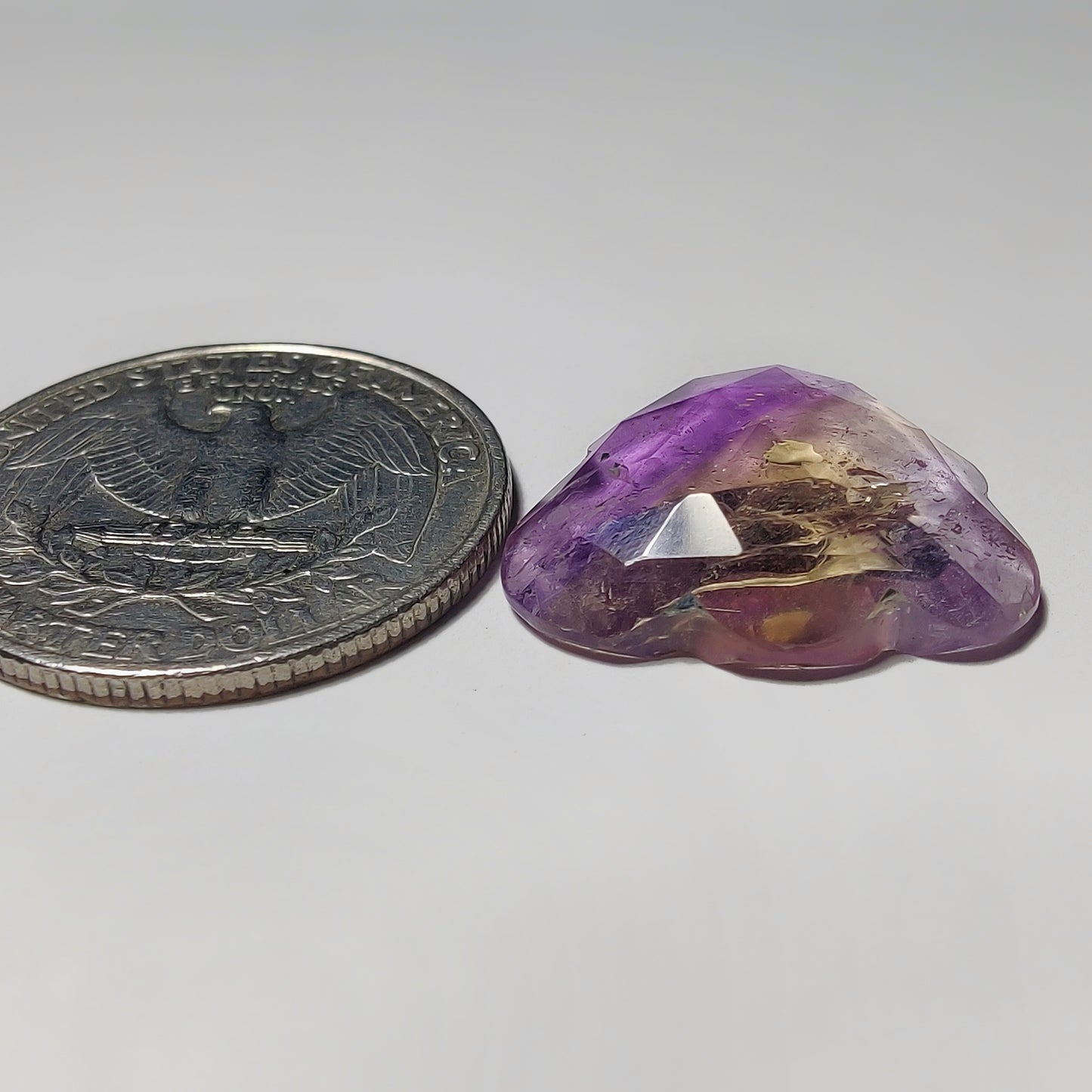 Rose Cut Ametrine Cloud gemstone cabochon - natural crystal healing stone for jewelry making by Gemivra