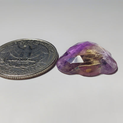 Rose Cut Ametrine Cloud gemstone cabochon - natural crystal healing stone for jewelry making by Gemivra