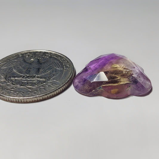 Rose Cut Ametrine Cloud gemstone cabochon - natural crystal healing stone for jewelry making by Gemivra