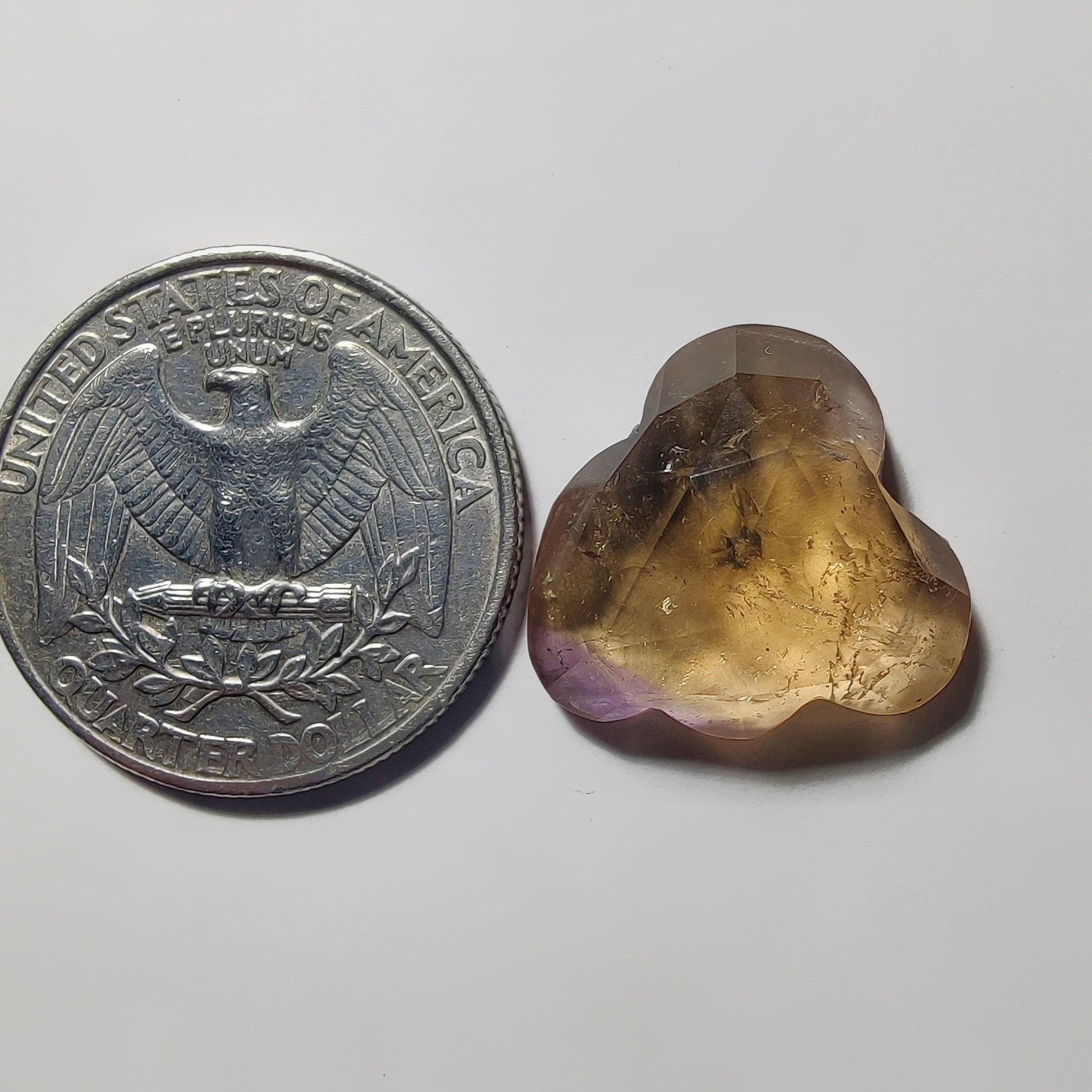 Rose Cut Ametrine Cloud gemstone cabochon - natural crystal healing stone for jewelry making by Gemivra