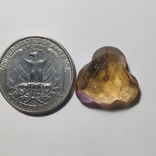 Rose Cut Ametrine Cloud gemstone cabochon - natural crystal healing stone for jewelry making by Gemivra