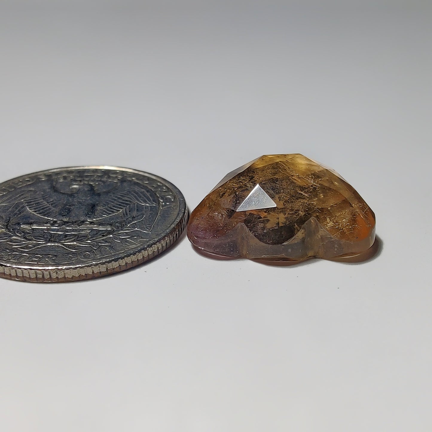 Rose Cut Ametrine Cloud gemstone cabochon - natural crystal healing stone for jewelry making by Gemivra
