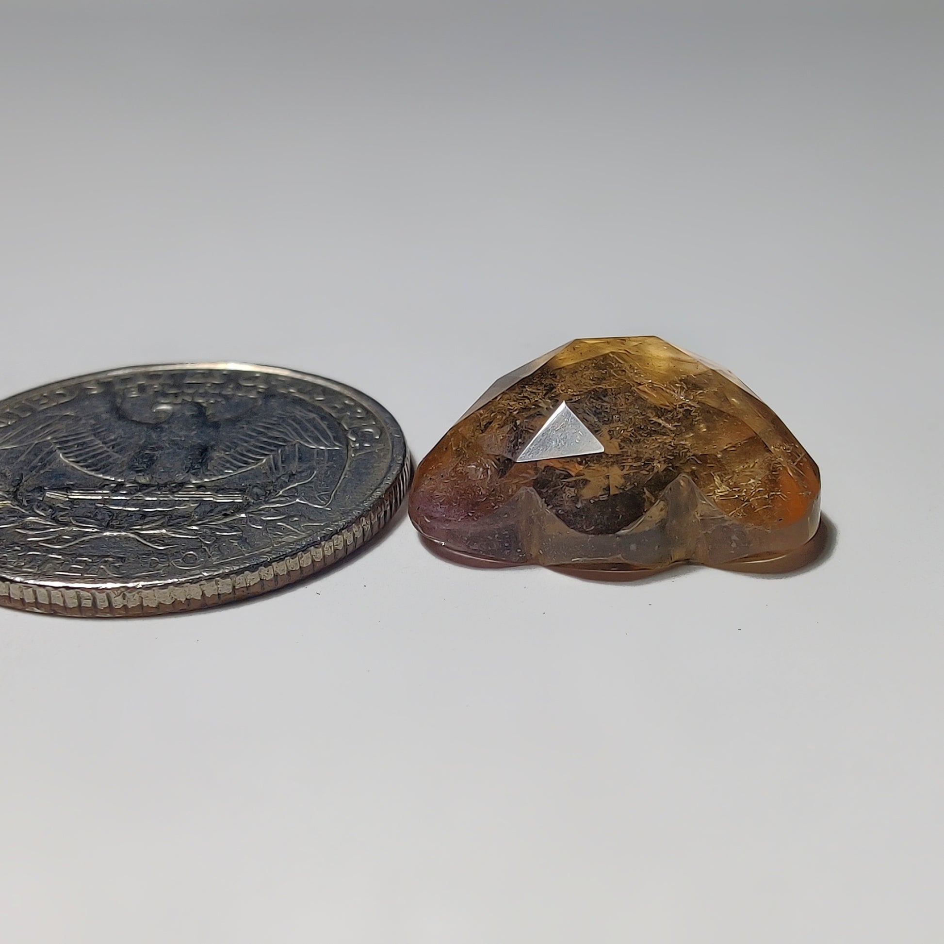 Rose Cut Ametrine Cloud gemstone cabochon - natural crystal healing stone for jewelry making by Gemivra