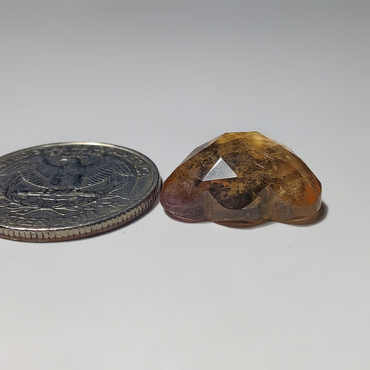 Rose Cut Ametrine Cloud gemstone cabochon - natural crystal healing stone for jewelry making by Gemivra