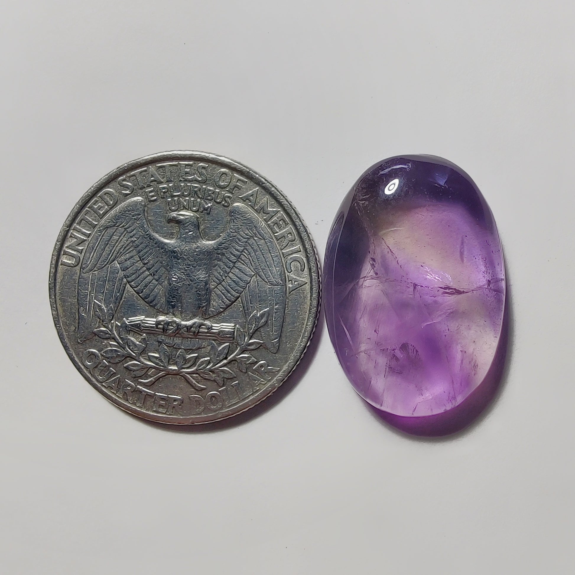Amethyst gemstone cabochon - natural crystal healing stone for jewelry making by Gemivra