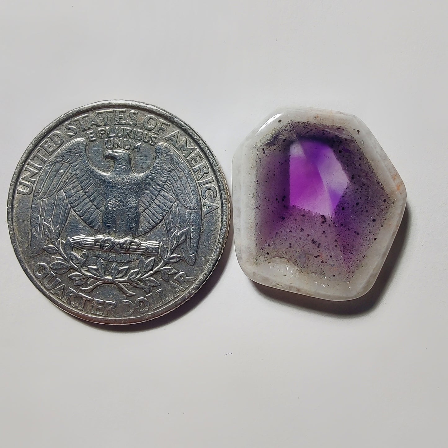 Amethyst Slice gemstone cabochon - natural crystal healing stone for jewelry making by Gemivra