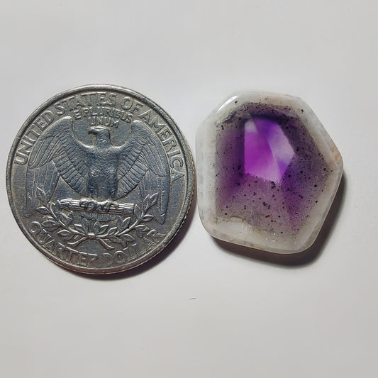 Amethyst Slice gemstone cabochon - natural crystal healing stone for jewelry making by Gemivra