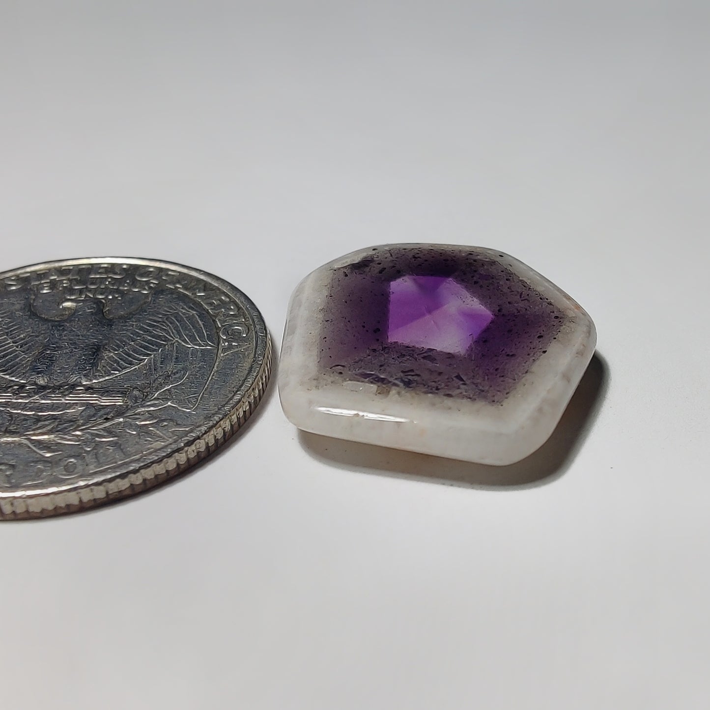 Amethyst Slice gemstone cabochon - natural crystal healing stone for jewelry making by Gemivra
