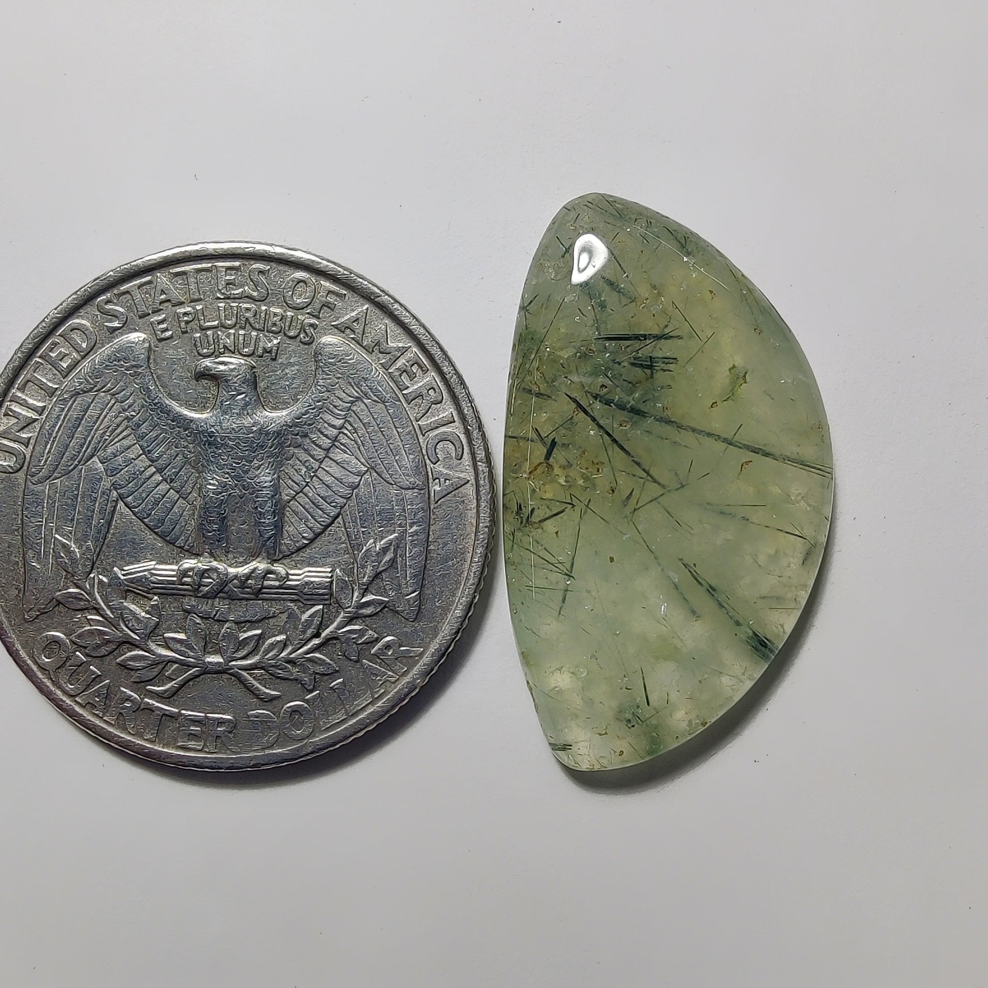 Prehnite gemstone cabochon - natural crystal healing stone for jewelry making by Gemivra