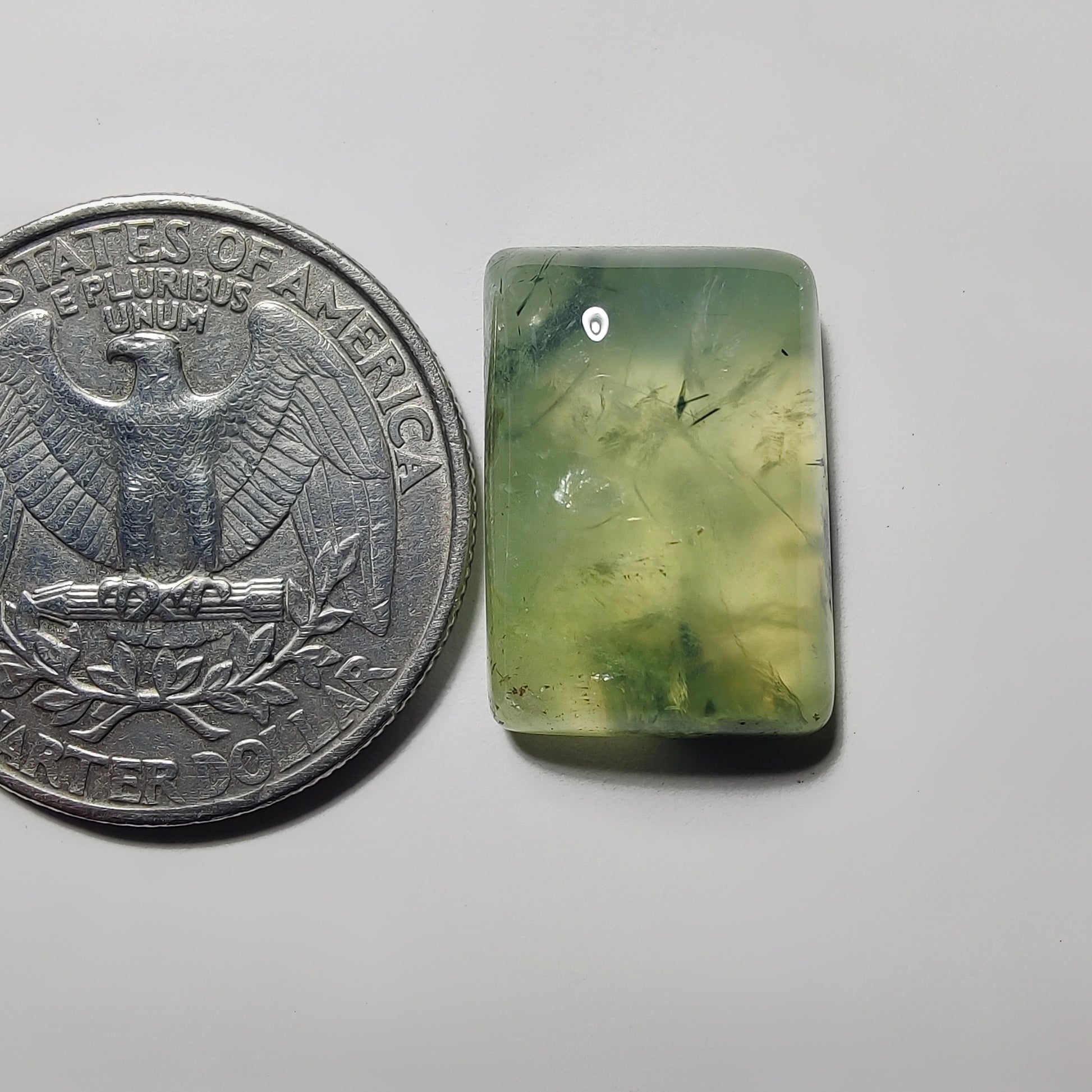 Prehnite gemstone cabochon - natural crystal healing stone for jewelry making by Gemivra