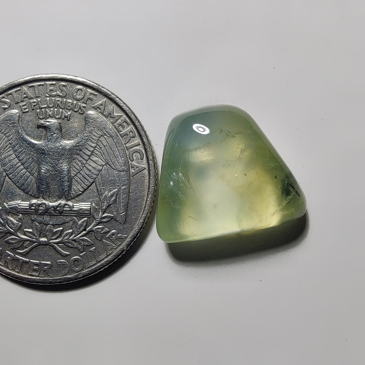 Prehnite gemstone cabochon - natural crystal healing stone for jewelry making by Gemivra