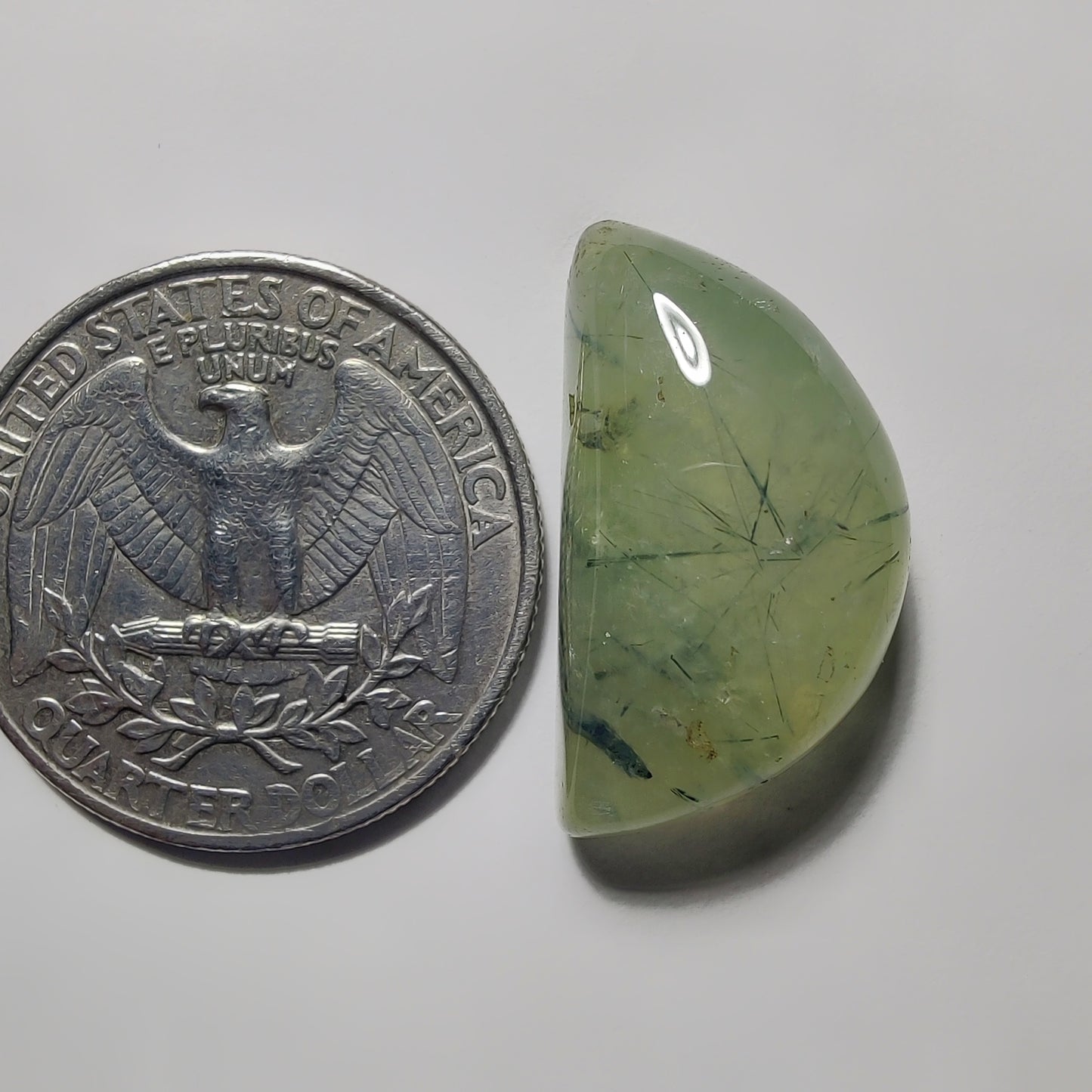 Prehnite gemstone cabochon - natural crystal healing stone for jewelry making by Gemivra