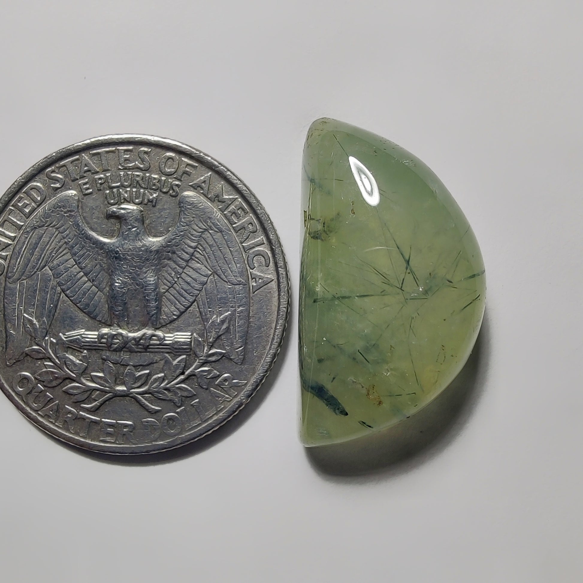 Prehnite gemstone cabochon - natural crystal healing stone for jewelry making by Gemivra