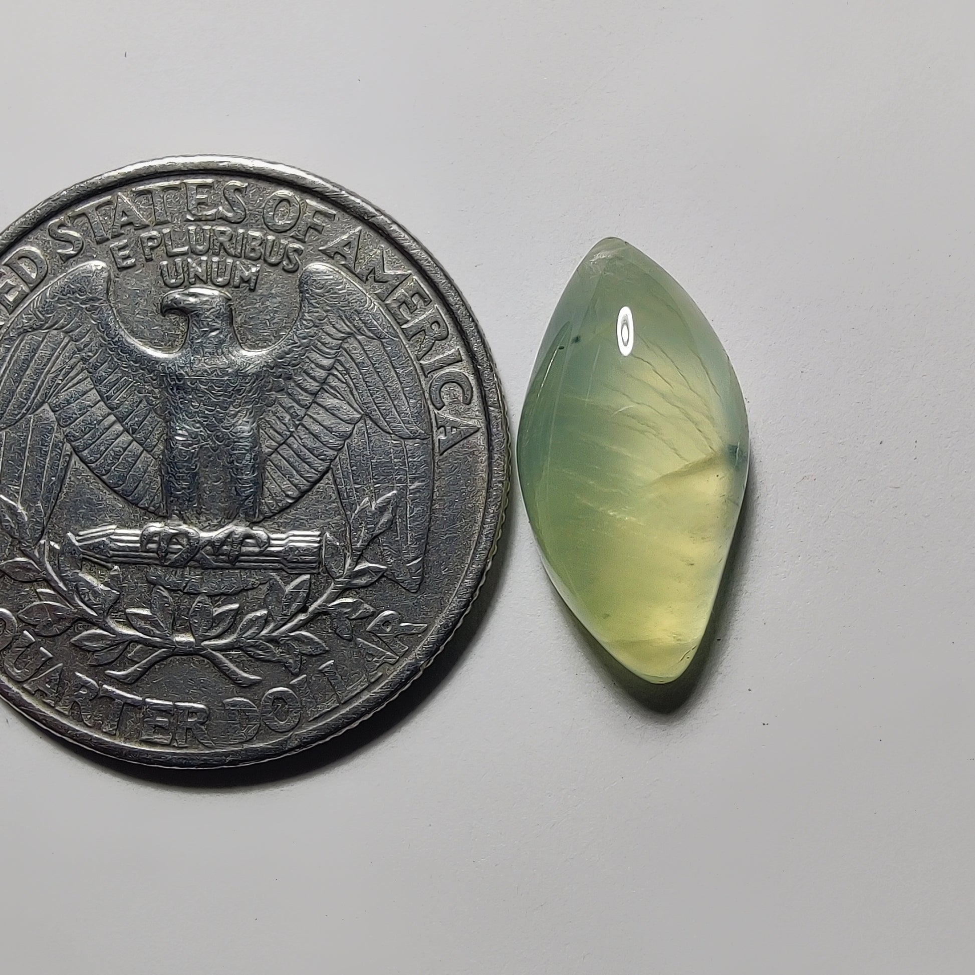 Prehnite gemstone cabochon - natural crystal healing stone for jewelry making by Gemivra