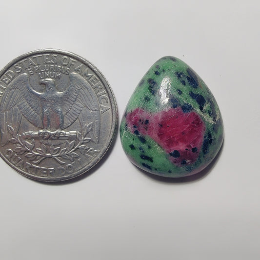 Ruby Zoisite gemstone cabochon - natural crystal healing stone for jewelry making by Gemivra