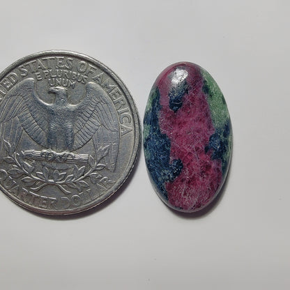Ruby Zoisite gemstone cabochon - natural crystal healing stone for jewelry making by Gemivra
