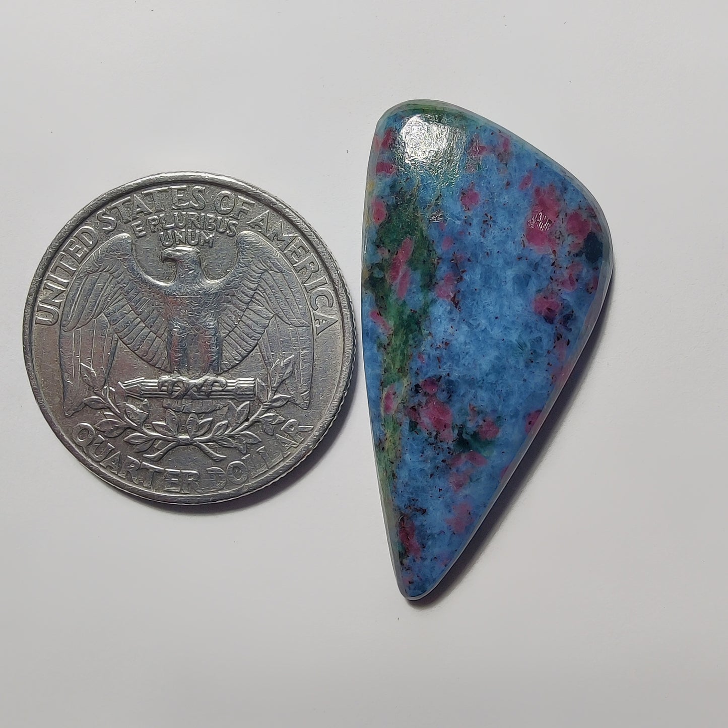 Ruby Kyanite gemstone cabochon - natural crystal healing stone for jewelry making by Gemivra