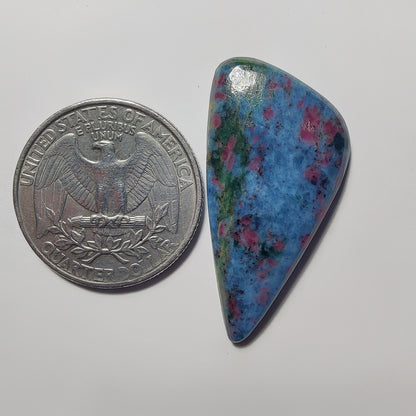 Ruby Kyanite gemstone cabochon - natural crystal healing stone for jewelry making by Gemivra