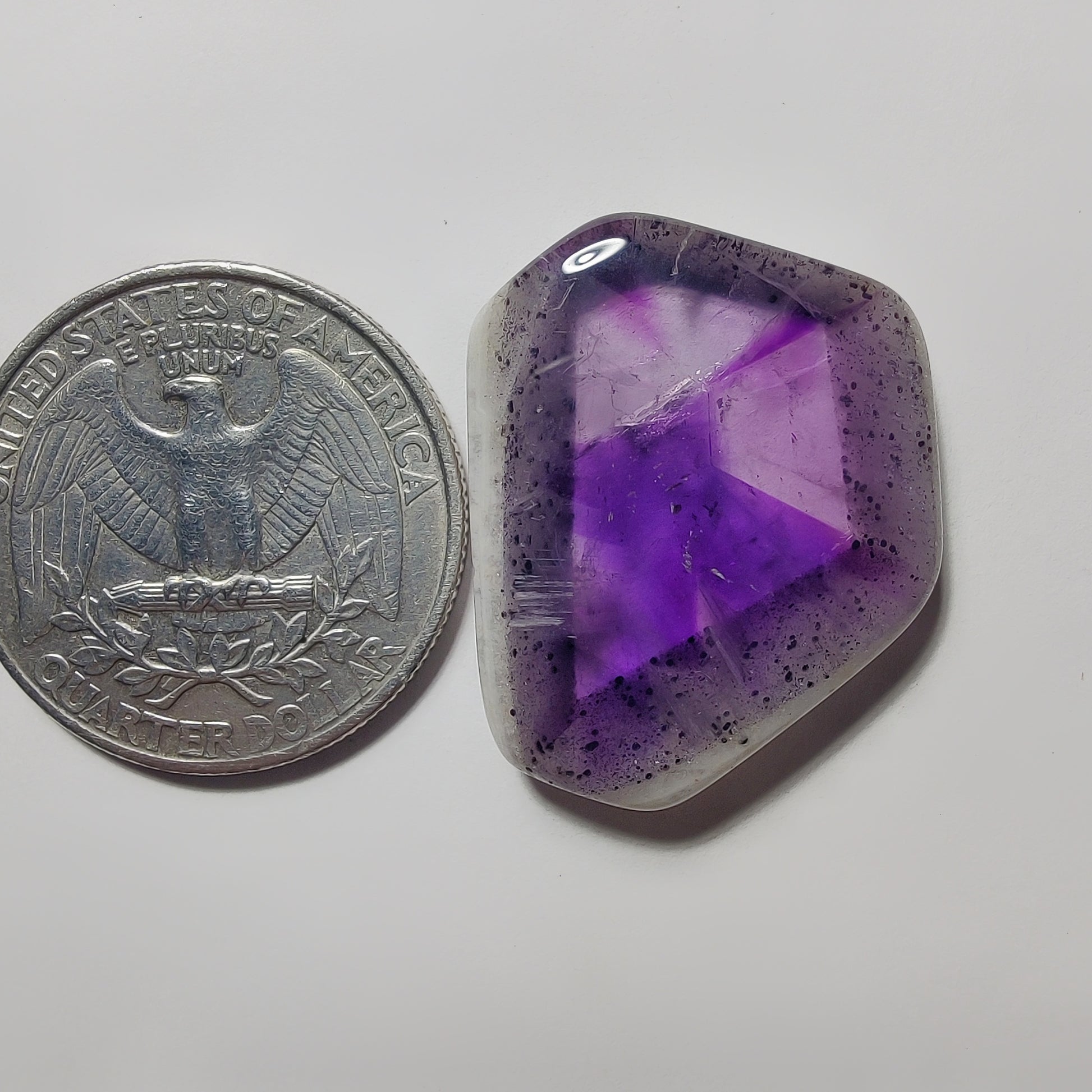 Amethyst gemstone cabochon - natural crystal healing stone for jewelry making by Gemivra