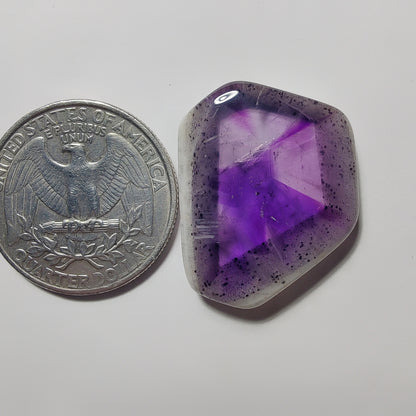 Amethyst gemstone cabochon - natural crystal healing stone for jewelry making by Gemivra