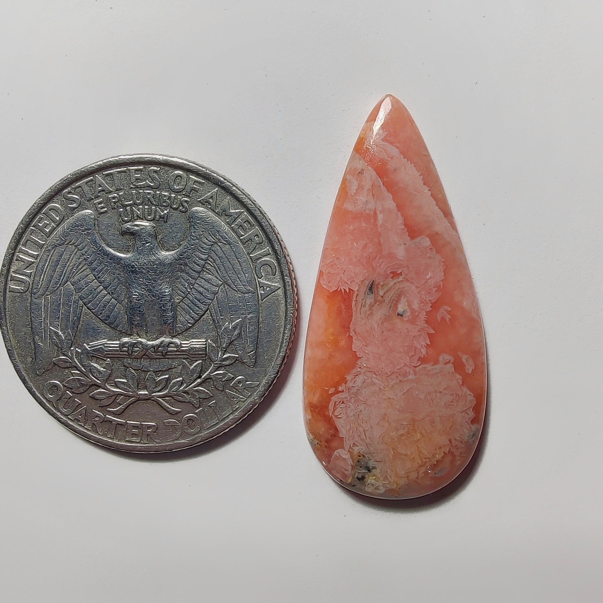 Rhodochrosite gemstone cabochon - natural crystal healing stone for jewelry making by Gemivra