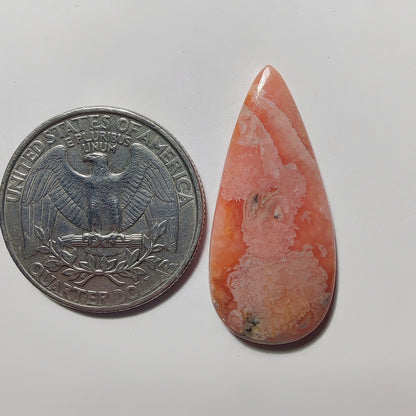 Rhodochrosite gemstone cabochon - natural crystal healing stone for jewelry making by Gemivra
