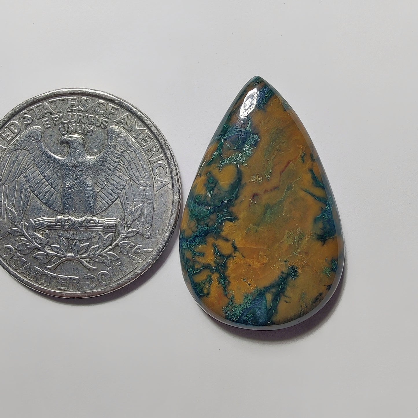 Thunder Agate gemstone cabochon - natural crystal healing stone for jewelry making by Gemivra