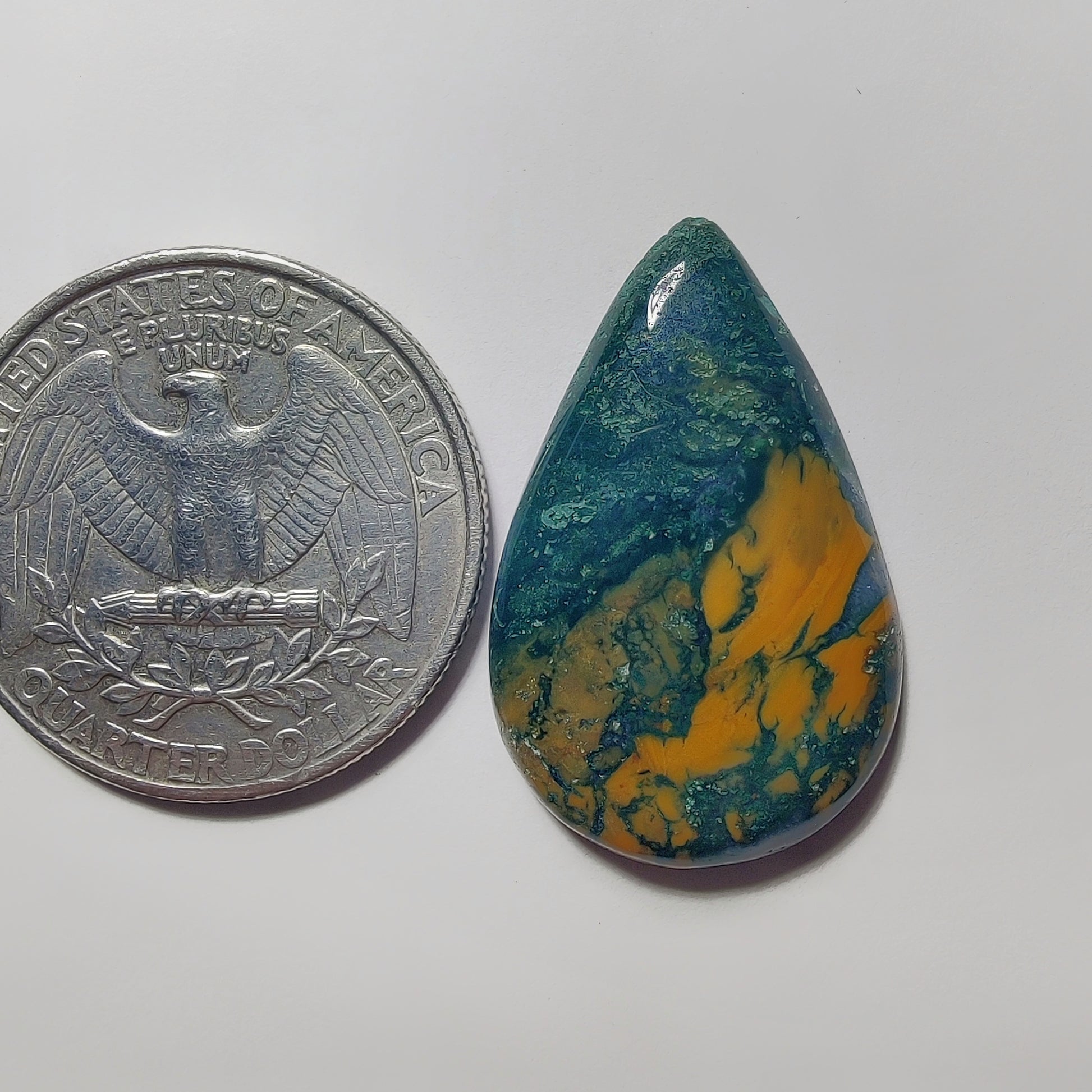Thunder Agate gemstone cabochon - natural crystal healing stone for jewelry making by Gemivra