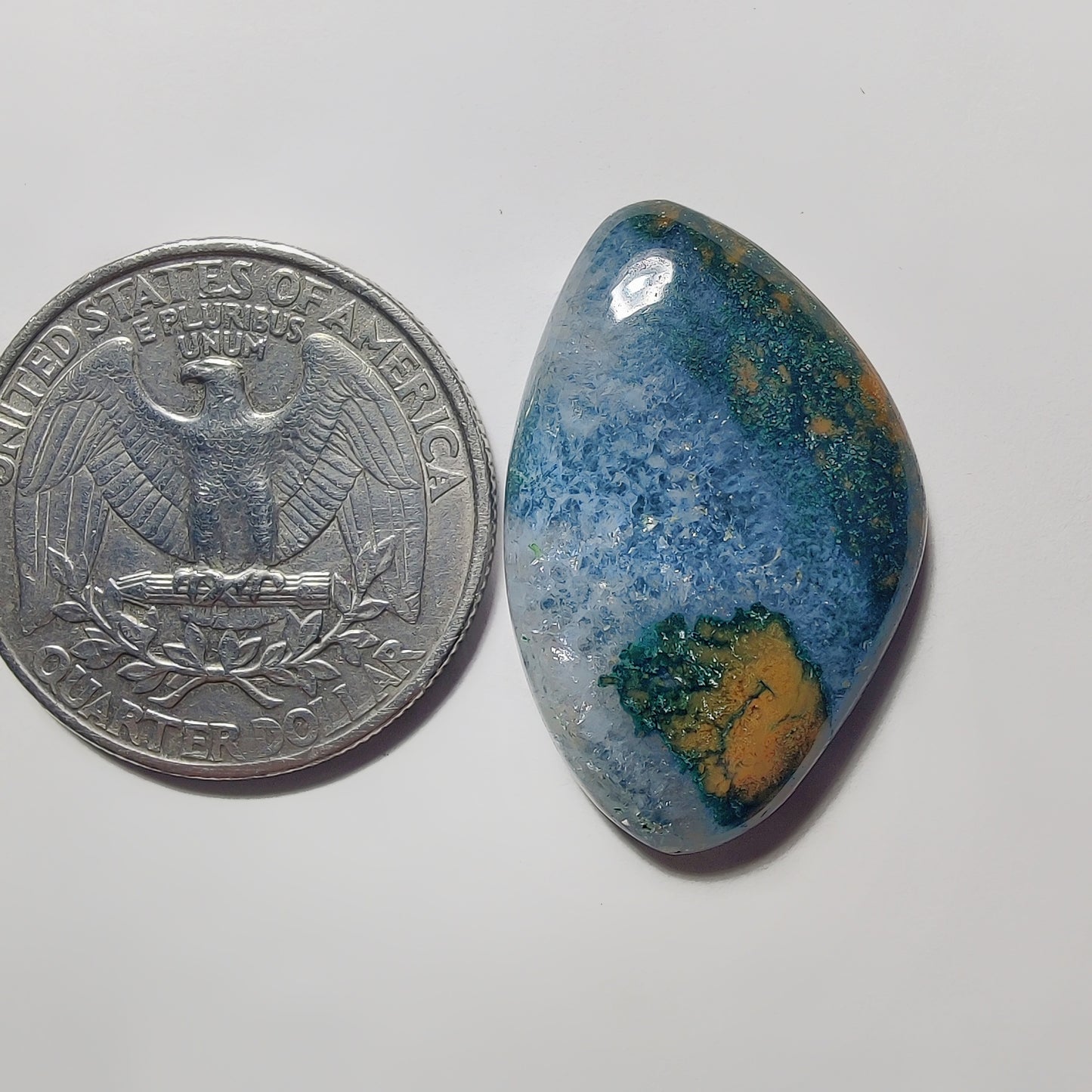 Thunder Agate gemstone cabochon - natural crystal healing stone for jewelry making by Gemivra