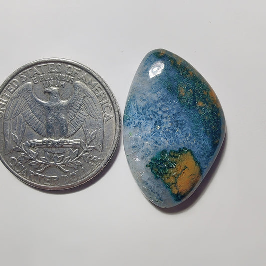 Thunder Agate gemstone cabochon - natural crystal healing stone for jewelry making by Gemivra
