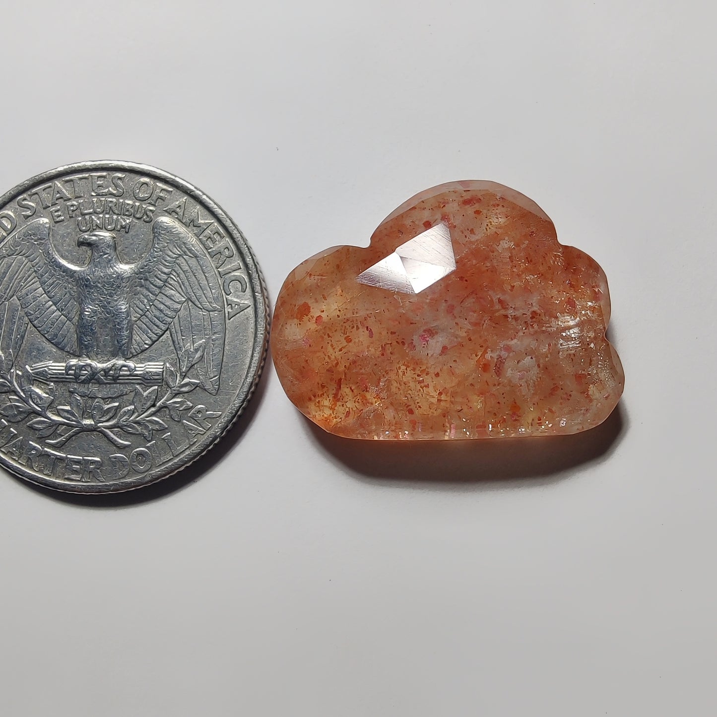 Rose Cut Sunstone And Crystal Cloud Doublet gemstone cabochon - natural crystal healing stone for jewelry making by Gemivra