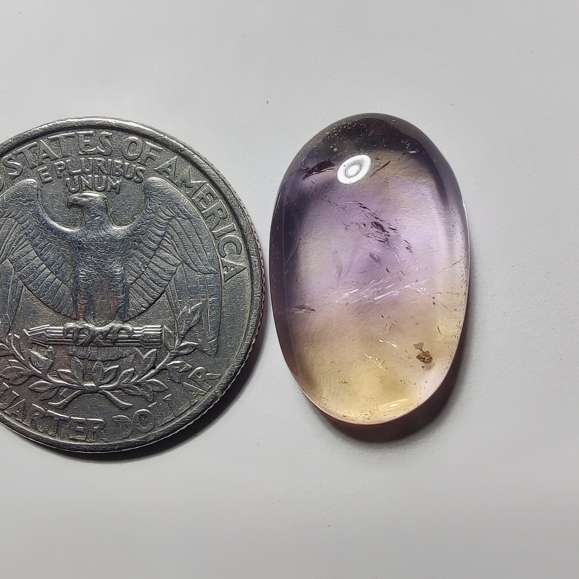 Ametrine gemstone cabochon - natural crystal healing stone for jewelry making by Gemivra