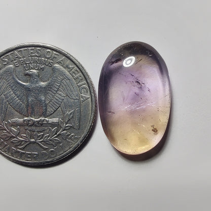 Ametrine gemstone cabochon - natural crystal healing stone for jewelry making by Gemivra