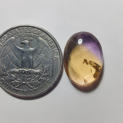 Ametrine gemstone cabochon - natural crystal healing stone for jewelry making by Gemivra