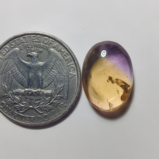 Ametrine gemstone cabochon - natural crystal healing stone for jewelry making by Gemivra
