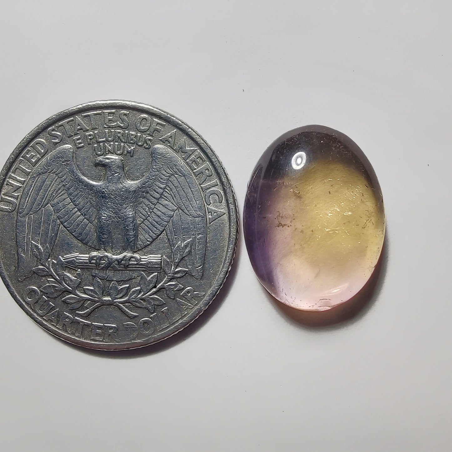 Ametrine gemstone cabochon - natural crystal healing stone for jewelry making by Gemivra