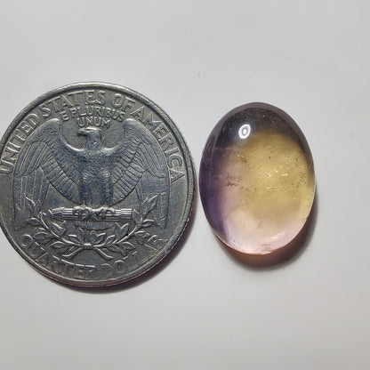 Ametrine gemstone cabochon - natural crystal healing stone for jewelry making by Gemivra