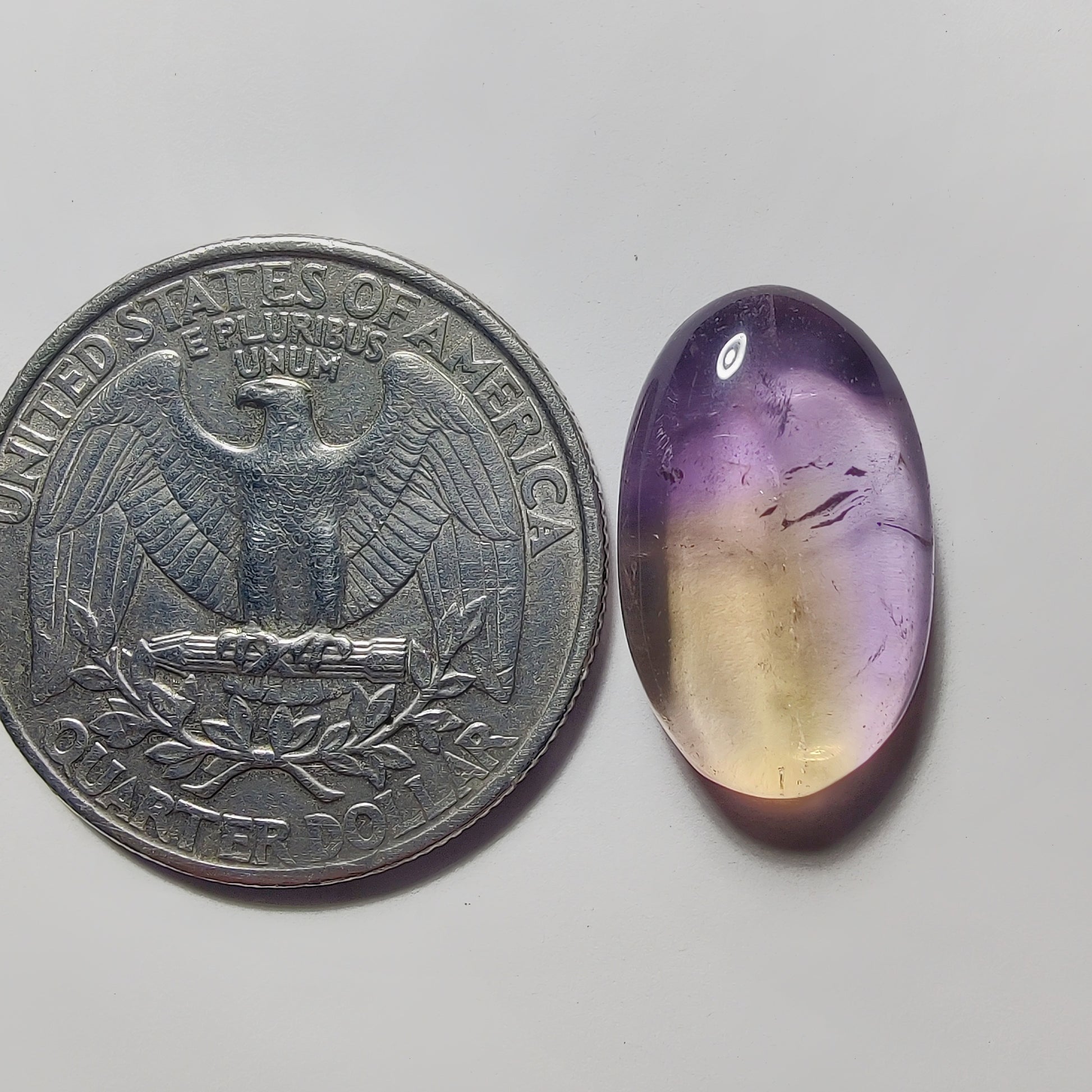 Ametrine gemstone cabochon - natural crystal healing stone for jewelry making by Gemivra