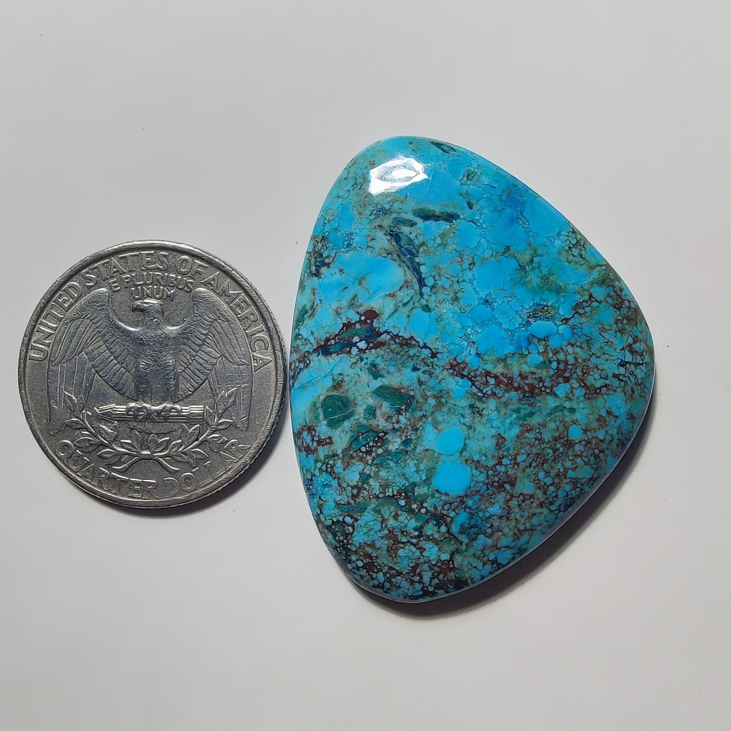 Dyed Turquoise gemstone cabochon - natural crystal healing stone for jewelry making by Gemivra
