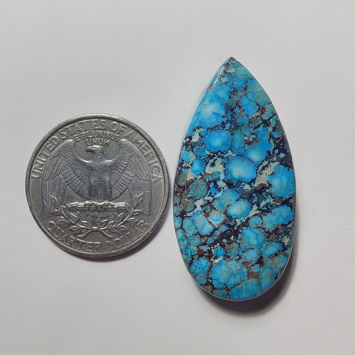 Dyed Turquoise gemstone cabochon - natural crystal healing stone for jewelry making by Gemivra