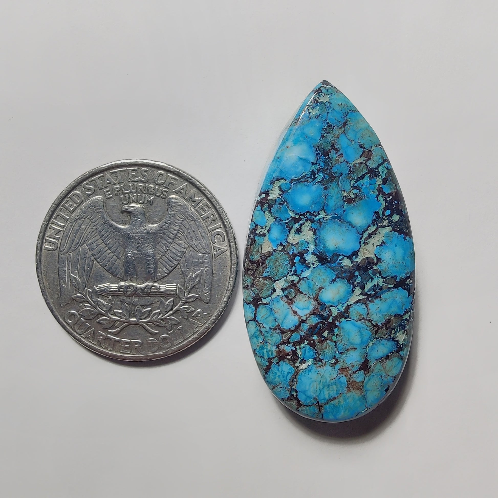 Dyed Turquoise gemstone cabochon - natural crystal healing stone for jewelry making by Gemivra