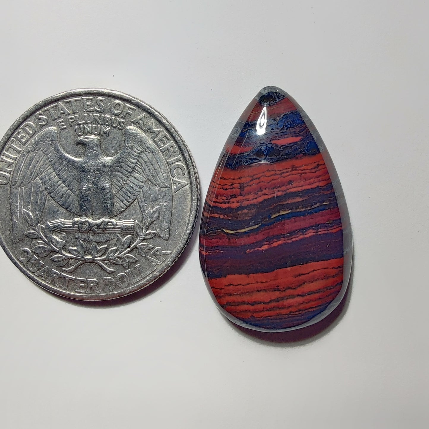Iron Tiger gemstone cabochon - natural crystal healing stone for jewelry making by Gemivra