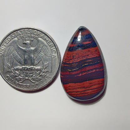 Iron Tiger gemstone cabochon - natural crystal healing stone for jewelry making by Gemivra