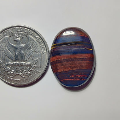 Iron Tiger gemstone cabochon - natural crystal healing stone for jewelry making by Gemivra