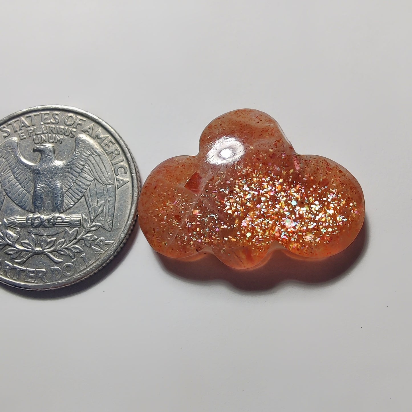 Sunstone Cloud gemstone cabochon - natural crystal healing stone for jewelry making by Gemivra